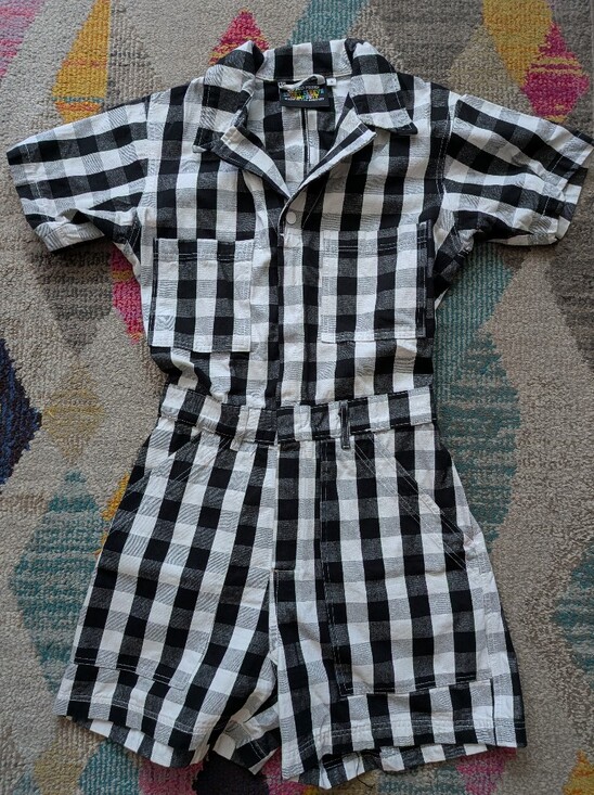 Big Bud Press Pants - Black & White Gingham Button-Up Dress